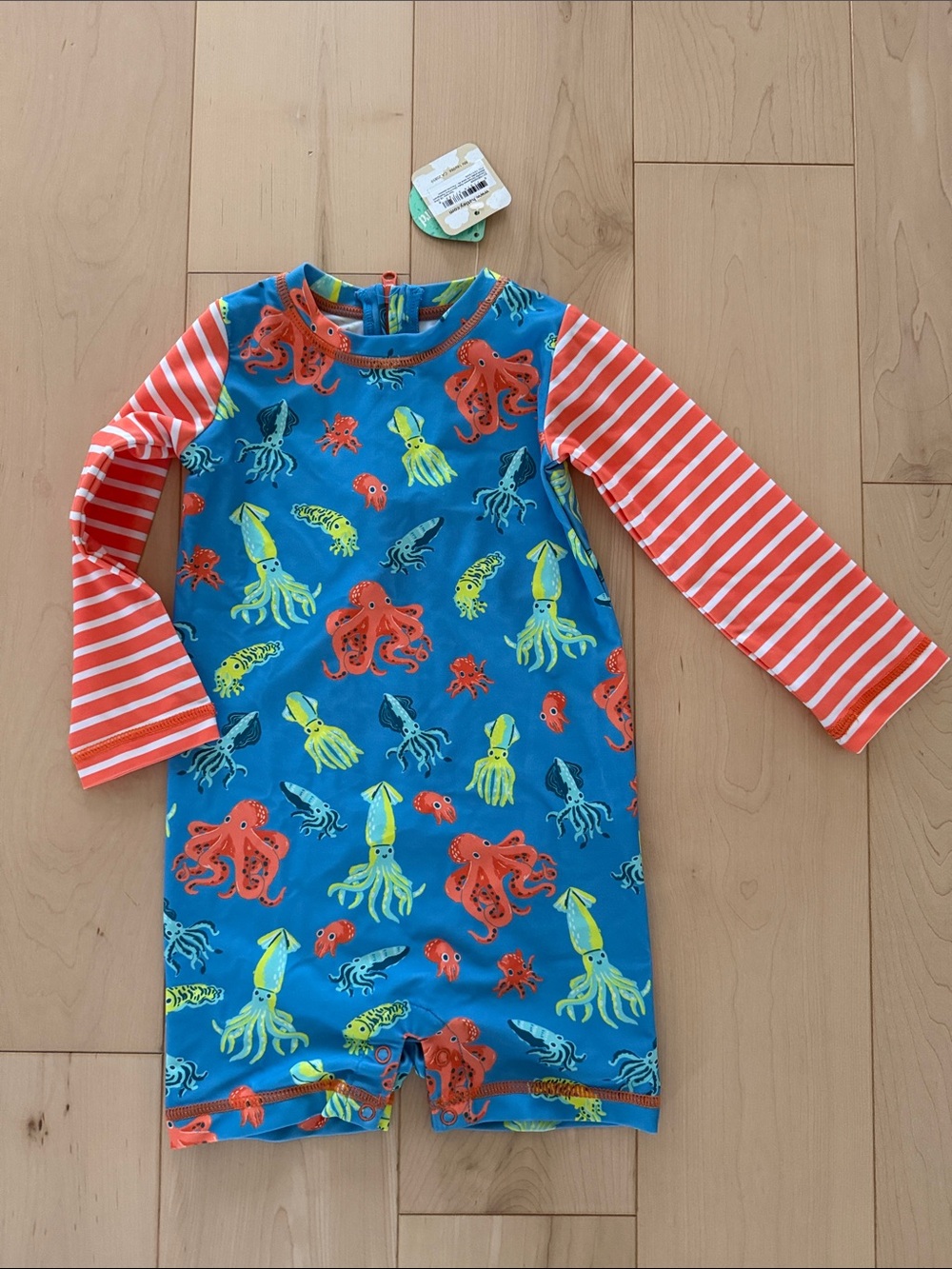 Hatley kids Long Sleeve Oceanside Rash Guard Swimsuit